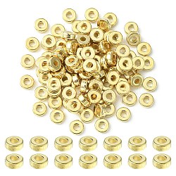CCB Plastic Beads, Flat Round/Disc, Golden, 6x2mm, Hole: 2.2mm(CCB-YW0001-27)
