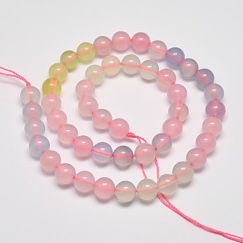 Natural Carnelian Round Beads Strands, Dyed & Heated, 8mm, Hole: 1mm, about 49pcs/strand, 15.3 inch