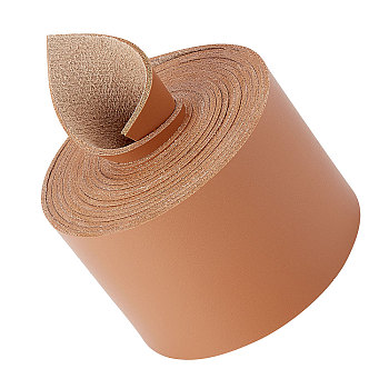PU Imitation Leather Cord, for Clothing, Flat, Sandy Brown, 50x1.8mm, about 2.19 Yards(2m)/Roll