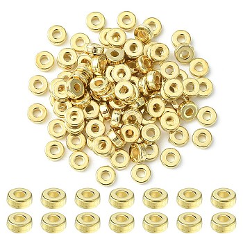 CCB Plastic Beads, Flat Round/Disc, Golden, 6x2mm, Hole: 2.2mm