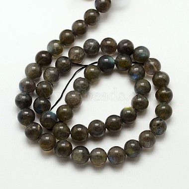 Grade AA Natural Gemstone Labradorite Round Beads Strands(G-E251-33-10mm)-3