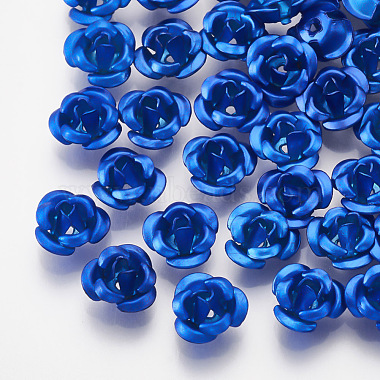 RoyalBlue Flower Aluminum Beads