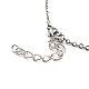Ожерелье с подвеской в виде колибри и цветочного пончика для женщин(NJEW-I113-12P)-4