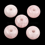 Natural Rose Quartz Large Hole Beads, Smooth Rondelle, 30x20mm, Hole: 7mm(GG-CBA02C4-08A)