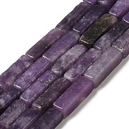 Natural Lilac Jade Beads Strands, Rectangle, 13~14x4~4.5x4~4.5mm, Hole: 1.2mm, about 28pcs/strand, 15.08''(38.3cm)(G-E612-C05-A)