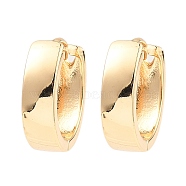 Brass Thick Hoop Earrings, Light Gold, 17x18x5mm(EJEW-I289-10B-KCG)