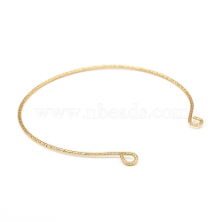 Brass Cuff Bangles,  Long-Lasting Plated, Golden, 2-3/8 inch~2-1/2 inch(6.1~6.4cm)(KK-D160-01G)