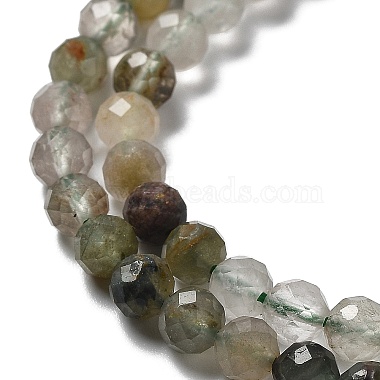 Natural Green Lodolite Quartz Beads Strands(G-Z029-02)-2