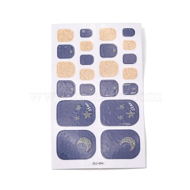 Midnight Blue Paper Toe Nail Stickers