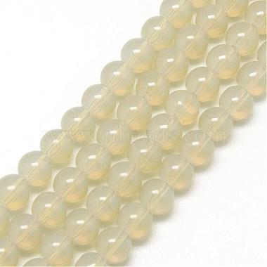 10mm PaleGoldenrod Round Glass Beads