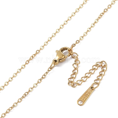 201 Stainless Steel Cable Chain Necklaces(NJEW-P309-21G)-3