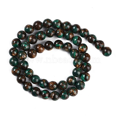 Assembled Natural Malachite & Bronzite Beads Strands(G-A230-D02-03)-3