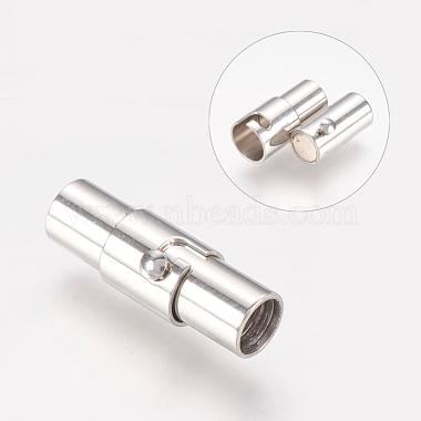 Smooth 304 Stainless Steel Locking Tube Magnetic Clasps(STAS-H019-2)-2