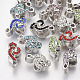 Platinum Plated Alloy European Beads(MPDL-S067-02)-1