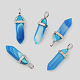 Natural Banded Agate Double Terminated Pointed Pendants(X-G-F295-05J)-1