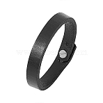 1Pc Punk Retro Ethnic Style Handmade Leather Wrap Bracelets for Men, Black, 3/8 inch(1cm)(BJEW-LP0001-07)