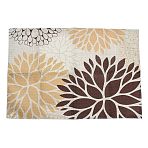 Autumn Floral Linen Placemat, Rectangular Table Mat, Brown, 455x305x1mm(AJEW-Z051-02A)