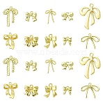 40Pcs 10 Styles Rack Plating Alloy Pendants, Bowknot, Golden, 10~33x10.5~26x2~4mm, Hole: 1.4~3mm, 4pcs/style(FIND-CJ0003-93)