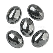 Natural Black Stone Cabochons, Oval, 18x13x5~5.5mm(G-C115-01A-08)