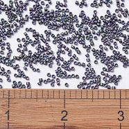 MIYUKI Delica Beads, Cylinder, Japanese Seed Beads, 11/0, (DB1053) Matte Metallic Plum Emerald Gold Iris, 1.3x1.6mm, Hole: 0.8mm, about 20000pcs/bag, 100g/bag(SEED-J020-DB1053)