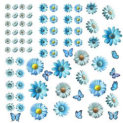 PVC Wall Stickers, Wall Decoration, Floral Pattern, 390x980mm, 2pcs/set(DIY-WH0228-730)