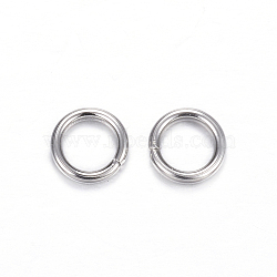 Tarnish Resistant 304 Stainless Steel Jump Rings, Open Jump Rings, Stainless Steel Color, 7x1.2mm, Inner Diameter: 4.6mm(A-STAS-D447-11)