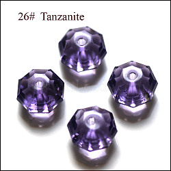 Imitation Austrian Crystal Beads, Grade AAA, Faceted, Octagon, Blue Violet, 6x4mm, Hole: 0.7~0.9mm(SWAR-F083-4x6mm-26)