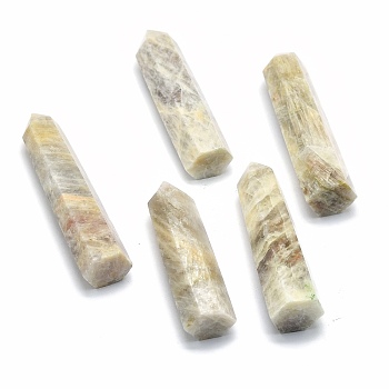 Single Terminated Pointed Natural Crazy Agate Display Decoration, Healing Stone Wands, for Reiki Chakra Meditation Therapy Decos, Bullet Shape, 50~56x13~15x12~15mm