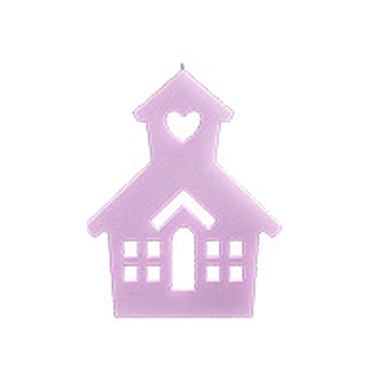 DIY House with Heart Pattern Candle Silicone Molds, for Candle Making, White, 136x110x21mm