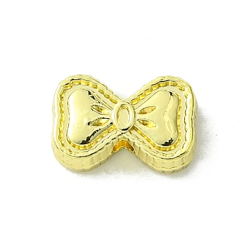 Alloy Beads, Bowknot, Golden, 7x10.5x3.5mm, Hole: 1.6mm