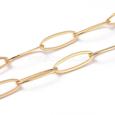 Soldered Brass Paperclip Chains(CHC-G005-24G)-4