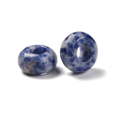 Perles européennes en jaspe bleu naturel(G-G740-14x8mm-32)-3