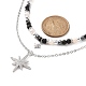 Clear Cubic Zirconia Star Pendant Necklaces Set(NJEW-JN04150)-2