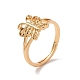 Brass Butterfly Thick Adjustable Ring for Women(RJEW-P034-01G)-1