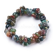 Natural Indian Agate Stretch Bracelets, 1-3/4 inch(4.6cm)(BJEW-JB03746-02)