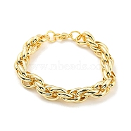 Ion Plating(IP) 304 Stainless Steel Rope Chain Bracelets, Golden, 8-3/4 inch(22.2cm)(BJEW-D030-09G)