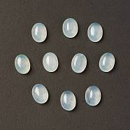 Natural Malaysia Jade Cabochons, Flat Back Oval, 9x7x3.5~4mm(G-G994-A03-03)