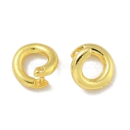 Brass Twister Clasps, Ring, Real 18K Gold Plated, 5.5x1mm, Hole: 3mm(KK-P284-13G)