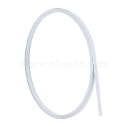 Plastic Covered Steel Boning for Bridal Dress Bustle, Crinoline Boning, White, 7x1.2mm(DIY-WH0304-604B)