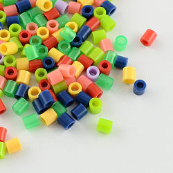 3x2.5MM Melty Mini Beads Fuse Beads Refills, Tube, Mixed Color, 3x2.5, about 1600pcs/20g(X-DIY-R013-2.5mm-M)