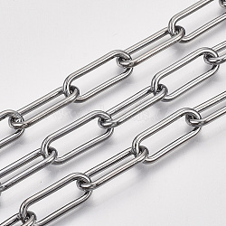 Unwelded Iron Paperclip Chains, Drawn Elongated Cable Chains, with Spool, Gunmetal, 21x8.5x2mm(X-CH-S125-01A-B)