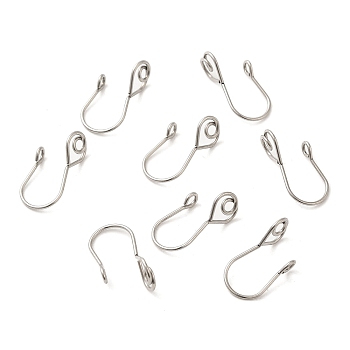 316 Surgical Stainless Steel Clip on Nose Rings, Nose Cuff Non Piercing Jewelry, Stainless Steel Color, 19x8x9mm