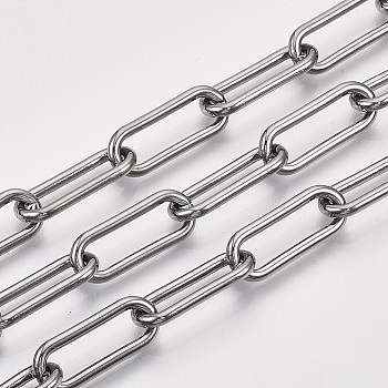 Unwelded Iron Paperclip Chains, Drawn Elongated Cable Chains, with Spool, Gunmetal, 21x8.5x2mm