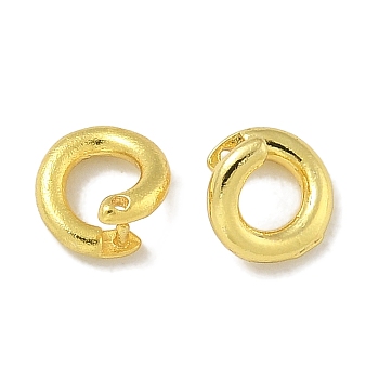 Brass Twister Clasps, Ring, Real 18K Gold Plated, 5.5x1mm, Hole: 3mm