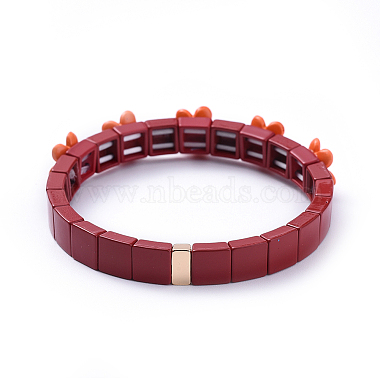 (Jewelry Parties Factory Sale)Tile Elastic Bracelets(BJEW-K004-13)-4