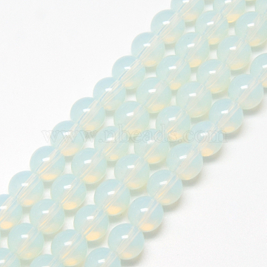 White Round Glass Beads