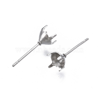 316 Surgical Stainless Steel Stud Earring Setting(X-STAS-S117-023B)-3