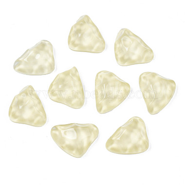 Light Goldenrod Yellow Triangle Resin Cabochons