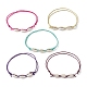5Pcs 5 Color Natural Cowrie Shell Braided Beaded Anklets Set(AJEW-AN00565)-1