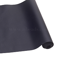 Imitation Leather, Garment Accessories, Rectangle, Black, 33x140cm(DIY-BC0010-38)